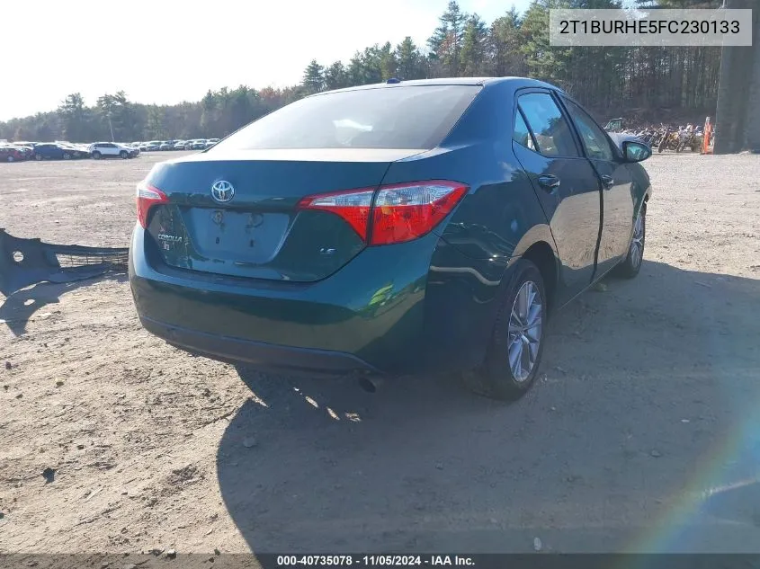 2015 Toyota Corolla Le Premium VIN: 2T1BURHE5FC230133 Lot: 40735078