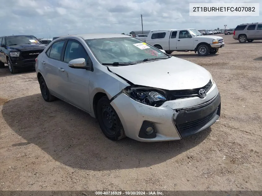 2015 Toyota Corolla S VIN: 2T1BURHE1FC407082 Lot: 40735929