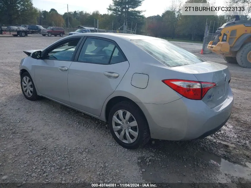 2015 Toyota Corolla Le VIN: 2T1BURHEXFC323133 Lot: 40744081