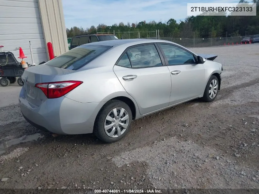 2015 Toyota Corolla Le VIN: 2T1BURHEXFC323133 Lot: 40744081