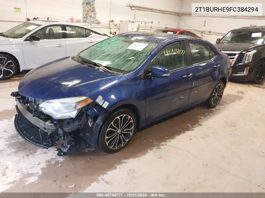 2015 Toyota Corolla S Plus VIN: 2T1BURHE9FC384294 Lot: 40744777