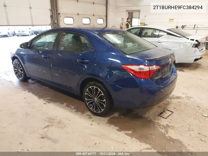 2015 Toyota Corolla S Plus VIN: 2T1BURHE9FC384294 Lot: 40744777