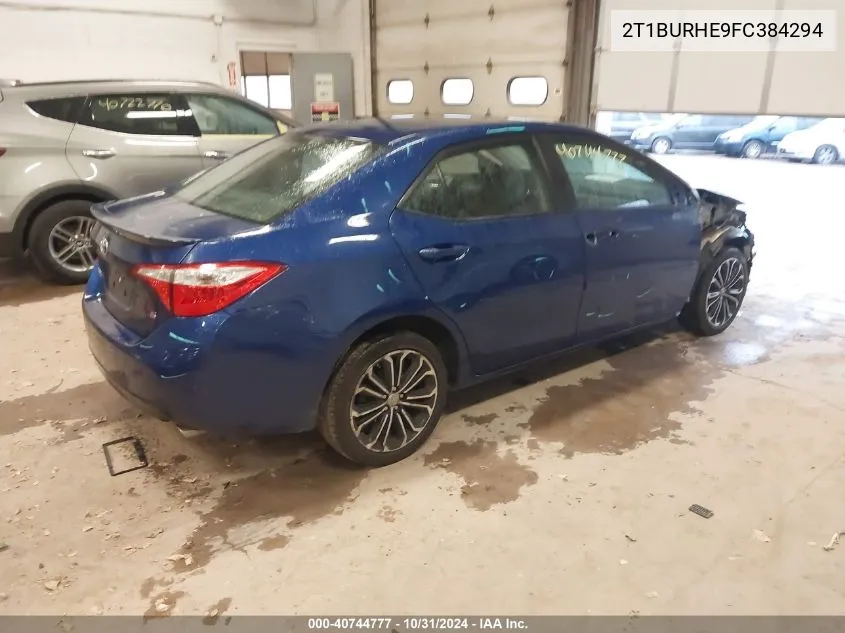 2015 Toyota Corolla S Plus VIN: 2T1BURHE9FC384294 Lot: 40744777