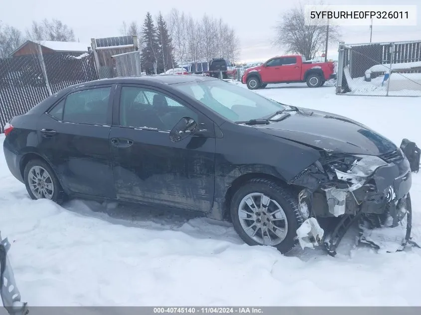 5YFBURHE0FP326011 2015 Toyota Corolla S