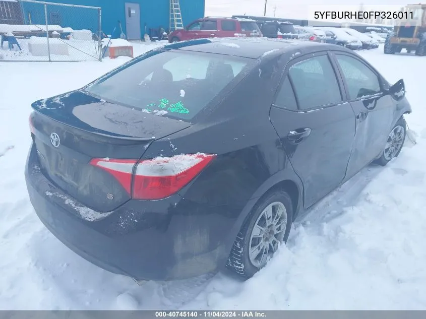 5YFBURHE0FP326011 2015 Toyota Corolla S