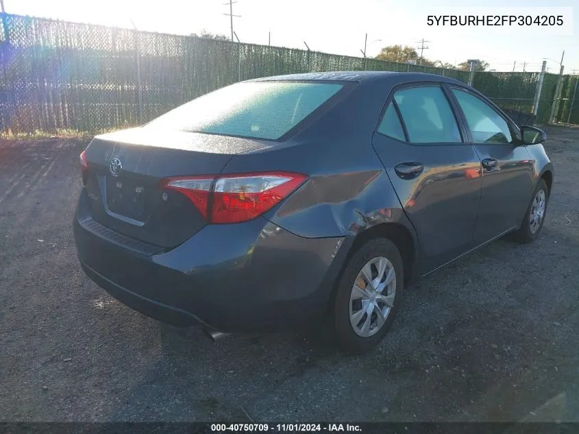 5YFBURHE2FP304205 2015 Toyota Corolla L