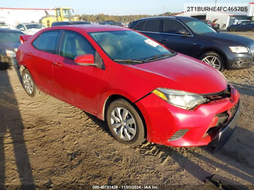 2015 Toyota Corolla Le VIN: 2T1BURHE4FC465705 Lot: 40751429