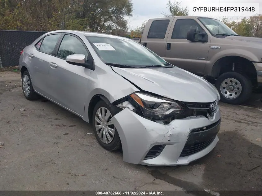 2015 Toyota Corolla Le VIN: 5YFBURHE4FP319448 Lot: 40752668