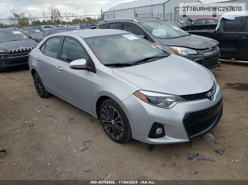 2015 Toyota Corolla S Plus VIN: 2T1BURHE9FC257870 Lot: 40769892