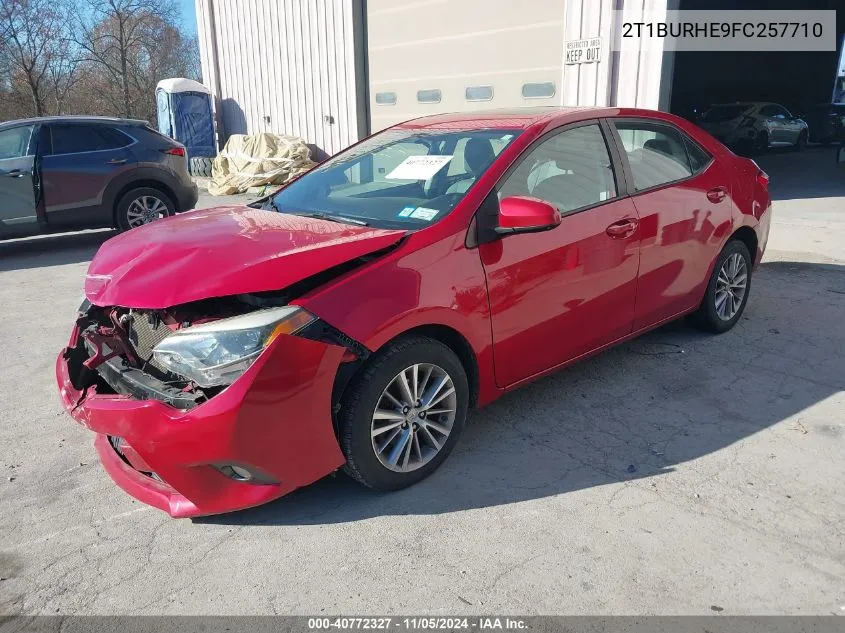 2015 Toyota Corolla Le Plus VIN: 2T1BURHE9FC257710 Lot: 40772327