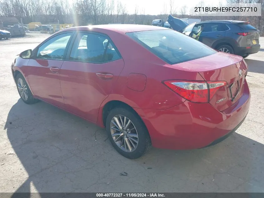 2015 Toyota Corolla Le Plus VIN: 2T1BURHE9FC257710 Lot: 40772327