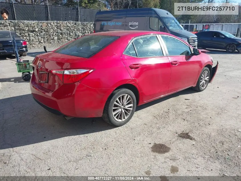 2015 Toyota Corolla Le Plus VIN: 2T1BURHE9FC257710 Lot: 40772327