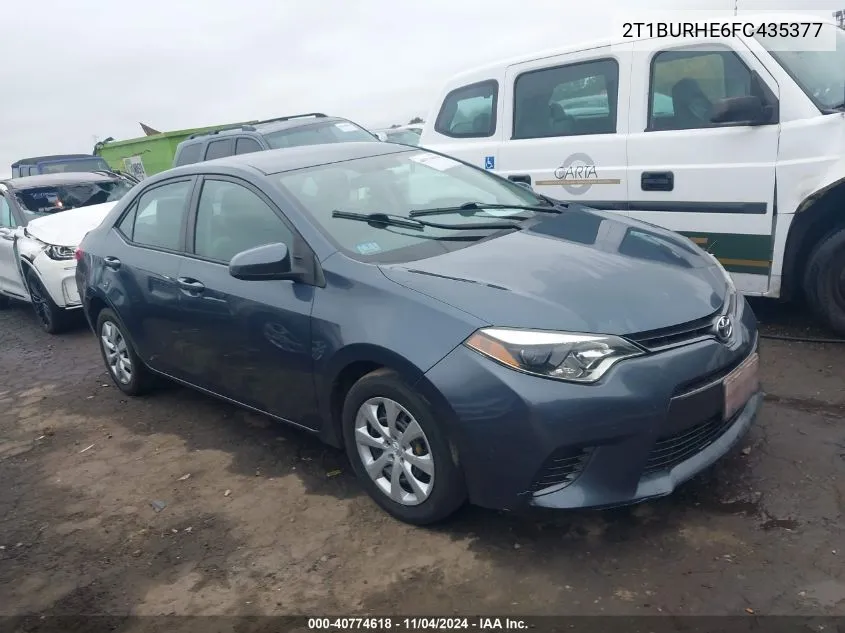 2015 Toyota Corolla Le VIN: 2T1BURHE6FC435377 Lot: 40774618