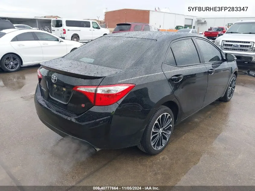 2015 Toyota Corolla S Plus VIN: 5YFBURHE3FP283347 Lot: 40777664