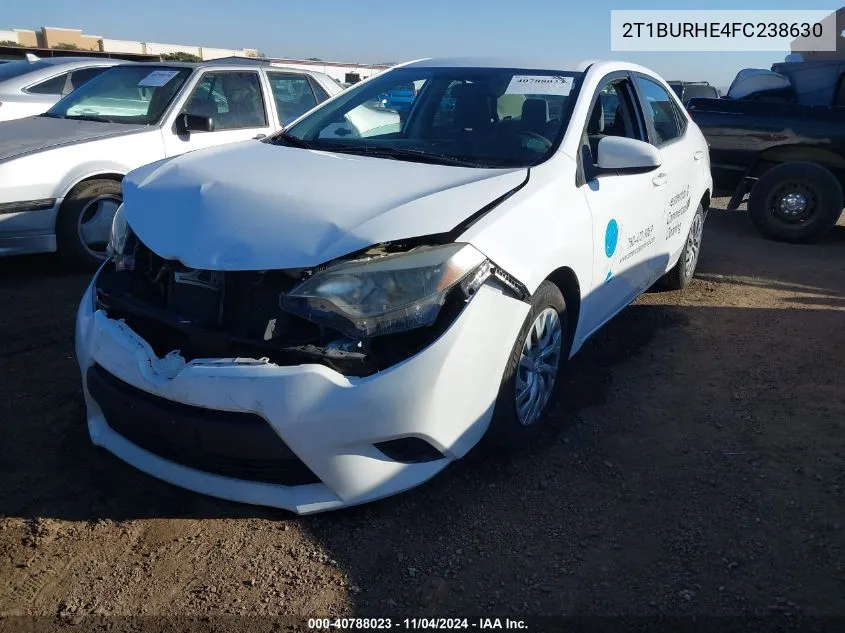 2015 Toyota Corolla L VIN: 2T1BURHE4FC238630 Lot: 40788023