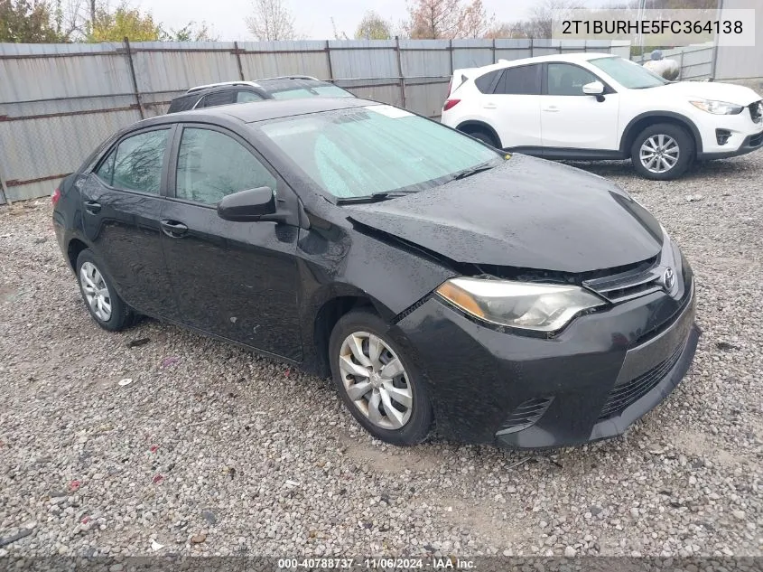 2015 Toyota Corolla Le VIN: 2T1BURHE5FC364138 Lot: 40788737