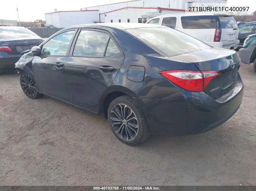 2015 Toyota Corolla Le VIN: 2T1BURHE1FC400097 Lot: 40793768