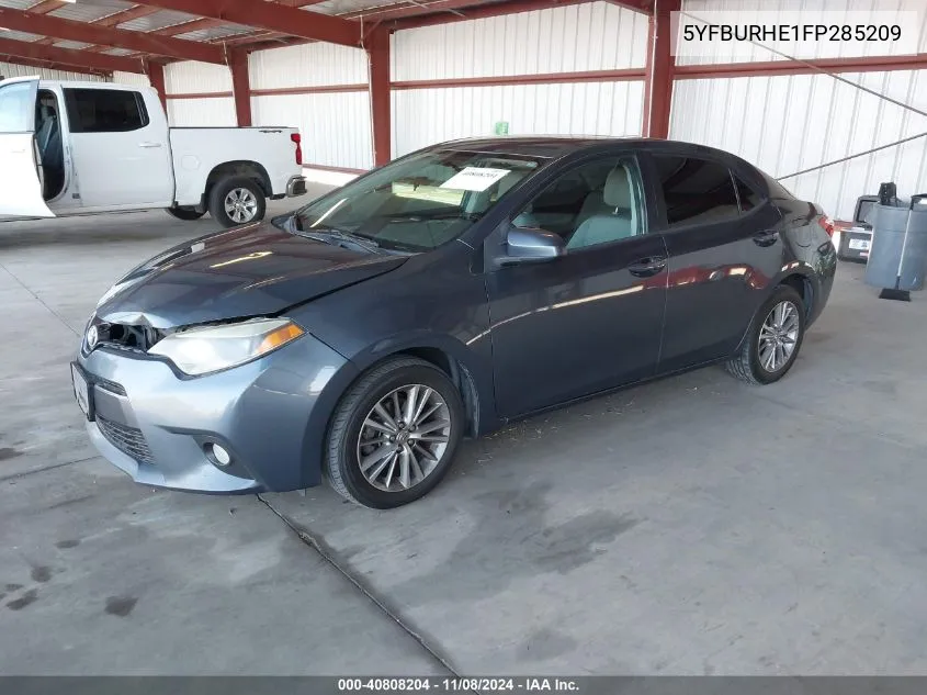 2015 Toyota Corolla Le Plus VIN: 5YFBURHE1FP285209 Lot: 40808204