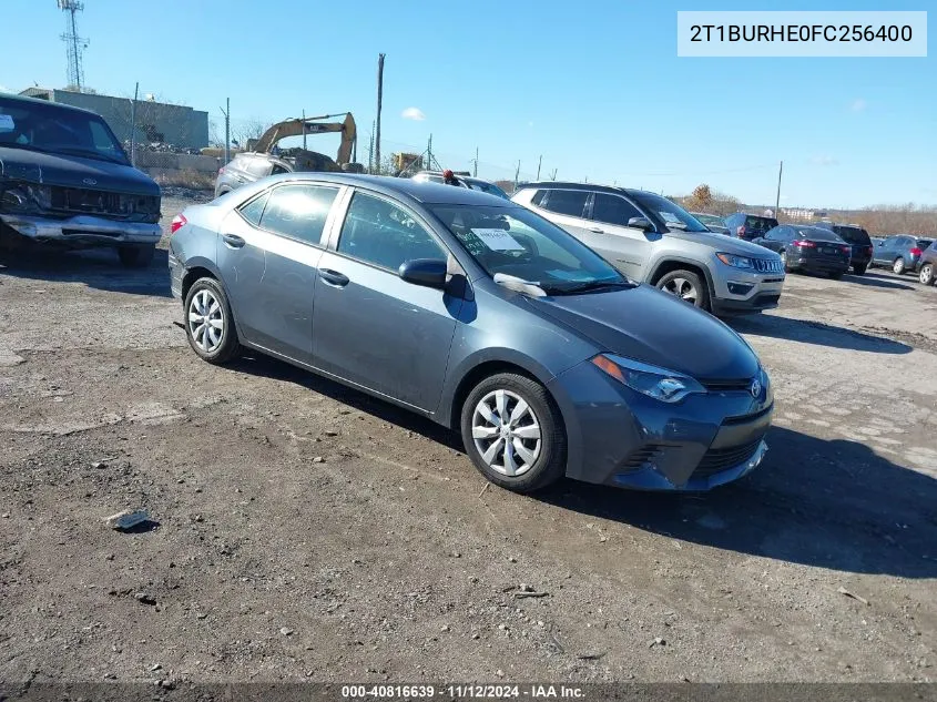 2015 Toyota Corolla Le VIN: 2T1BURHE0FC256400 Lot: 40816639