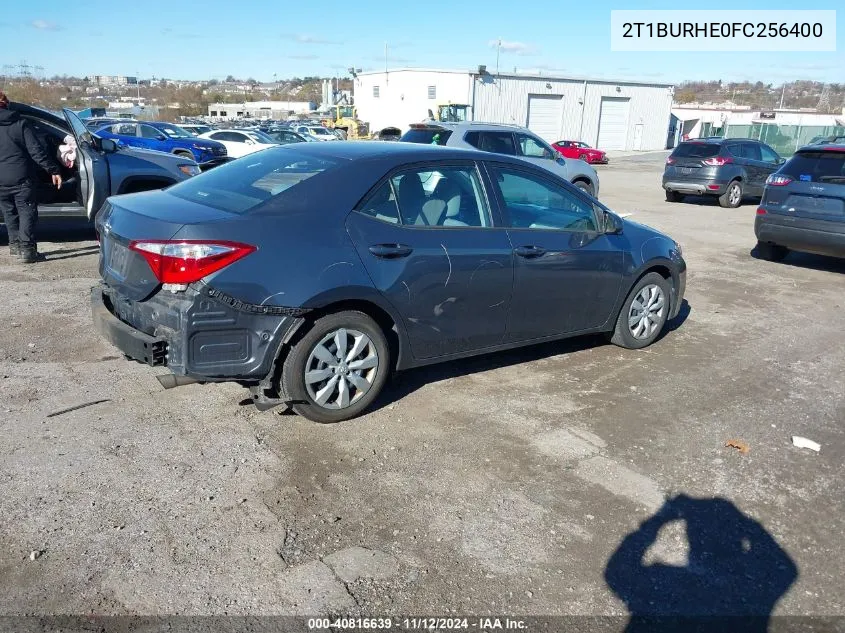 2015 Toyota Corolla Le VIN: 2T1BURHE0FC256400 Lot: 40816639