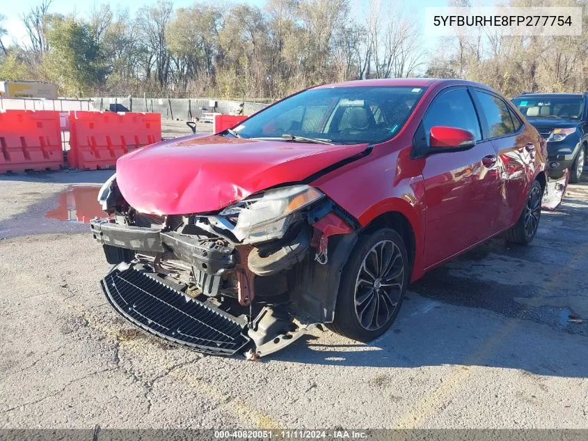 2015 Toyota Corolla S Plus VIN: 5YFBURHE8FP277754 Lot: 40820051