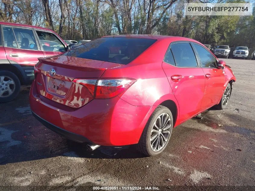 2015 Toyota Corolla S Plus VIN: 5YFBURHE8FP277754 Lot: 40820051