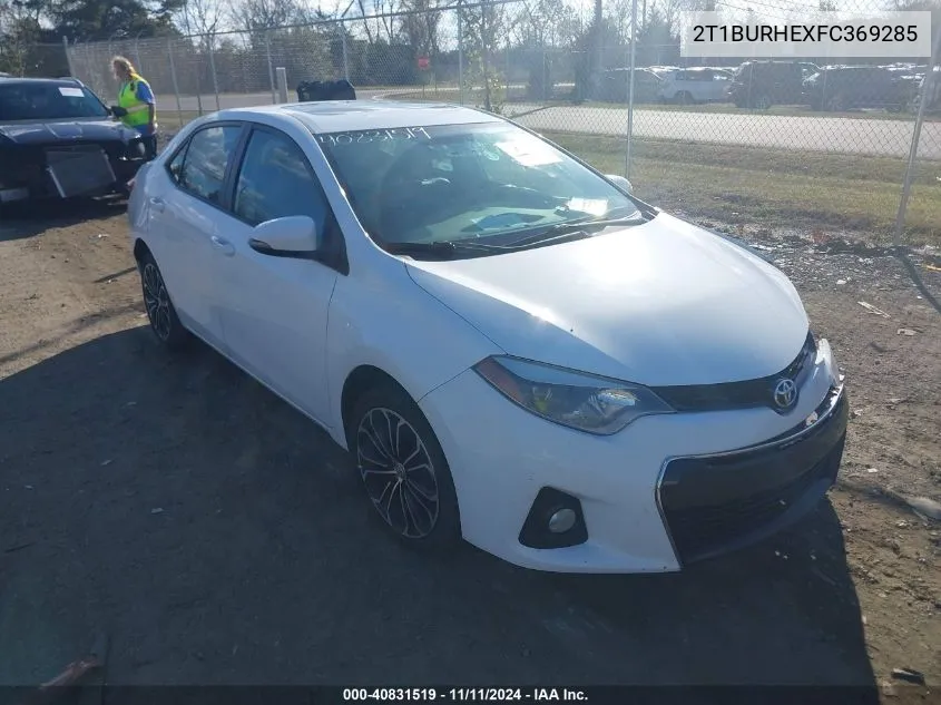 2015 Toyota Corolla S Plus VIN: 2T1BURHEXFC369285 Lot: 40831519