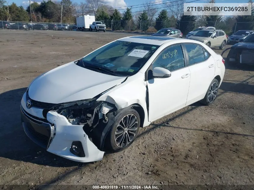 2015 Toyota Corolla S Plus VIN: 2T1BURHEXFC369285 Lot: 40831519