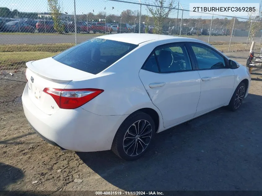 2015 Toyota Corolla S Plus VIN: 2T1BURHEXFC369285 Lot: 40831519