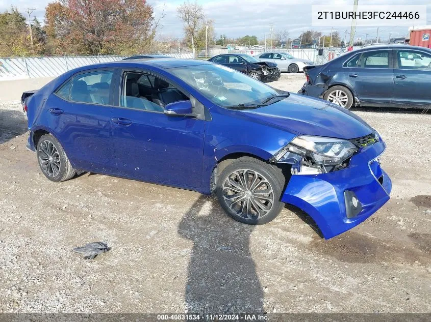 2015 Toyota Corolla S Plus VIN: 2T1BURHE3FC244466 Lot: 40831534