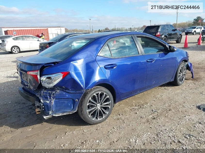 2015 Toyota Corolla S Plus VIN: 2T1BURHE3FC244466 Lot: 40831534