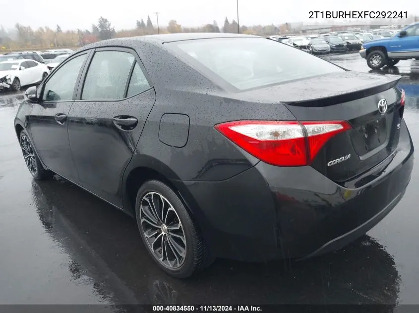 2015 Toyota Corolla S Plus VIN: 2T1BURHEXFC292241 Lot: 40834550