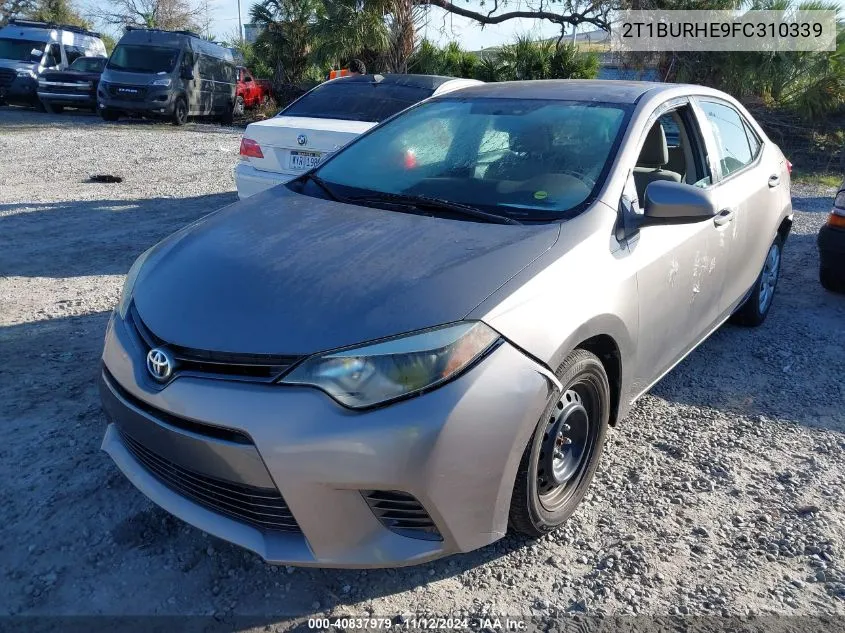 2015 Toyota Corolla L/Le/Le Pls/Prm/S/S Pls VIN: 2T1BURHE9FC310339 Lot: 40837979