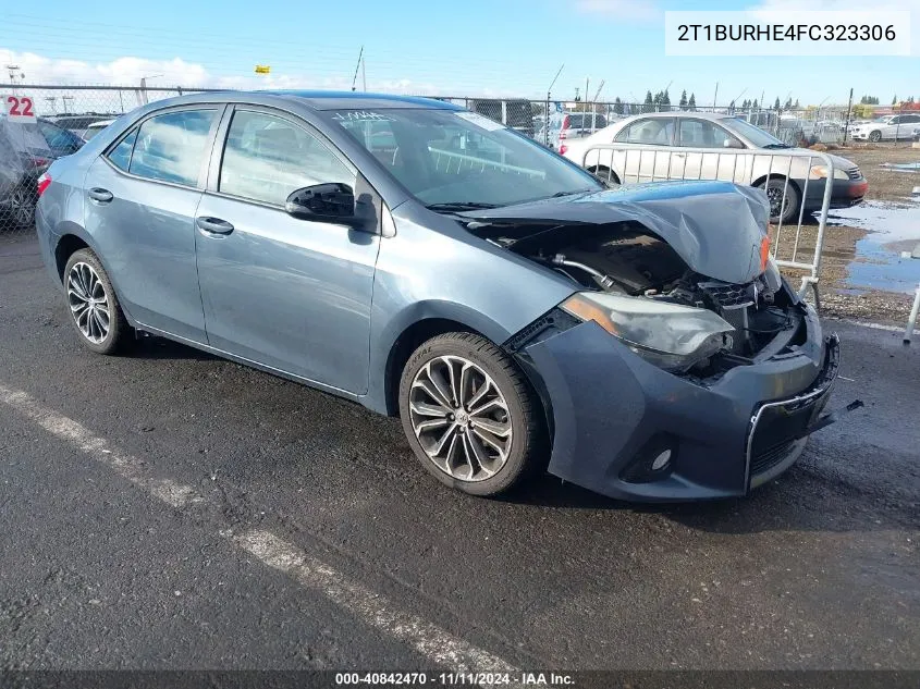 2015 Toyota Corolla S Plus VIN: 2T1BURHE4FC323306 Lot: 40842470