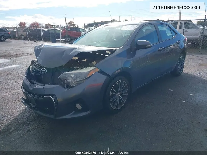 2015 Toyota Corolla S Plus VIN: 2T1BURHE4FC323306 Lot: 40842470