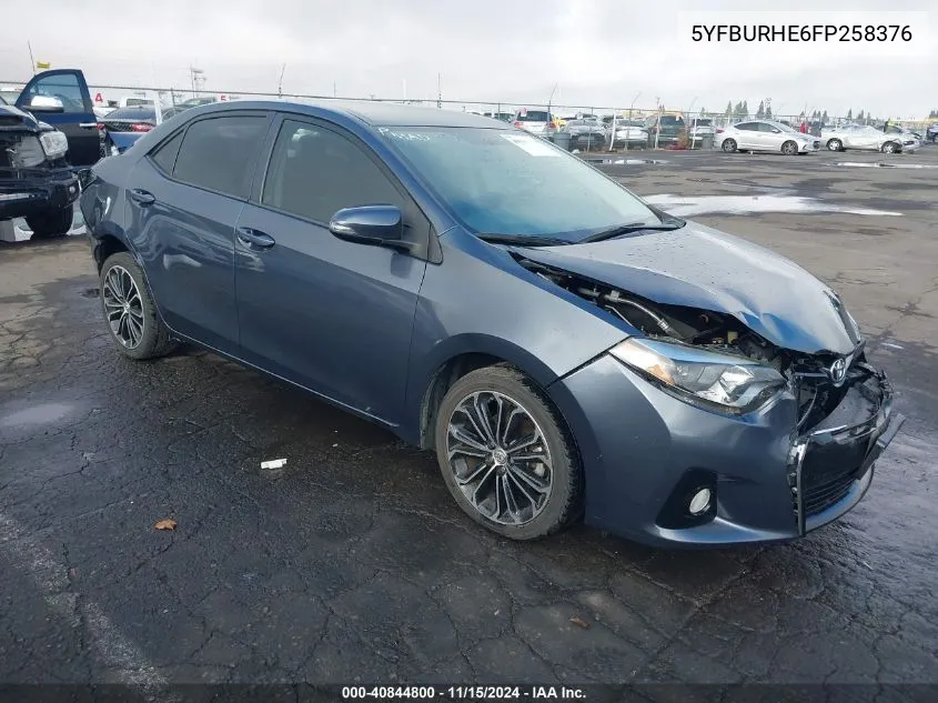 2015 Toyota Corolla S Plus VIN: 5YFBURHE6FP258376 Lot: 40844800