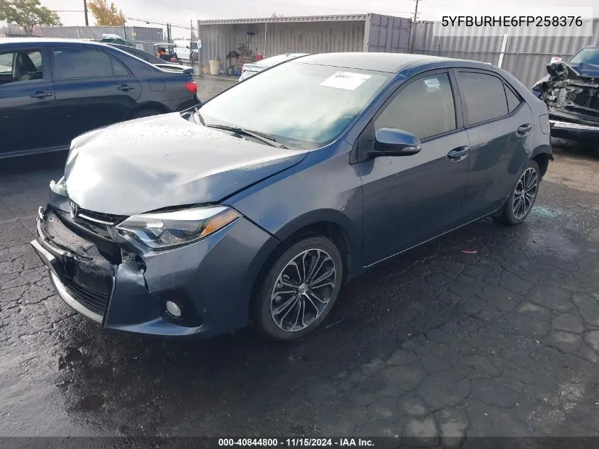 2015 Toyota Corolla S Plus VIN: 5YFBURHE6FP258376 Lot: 40844800