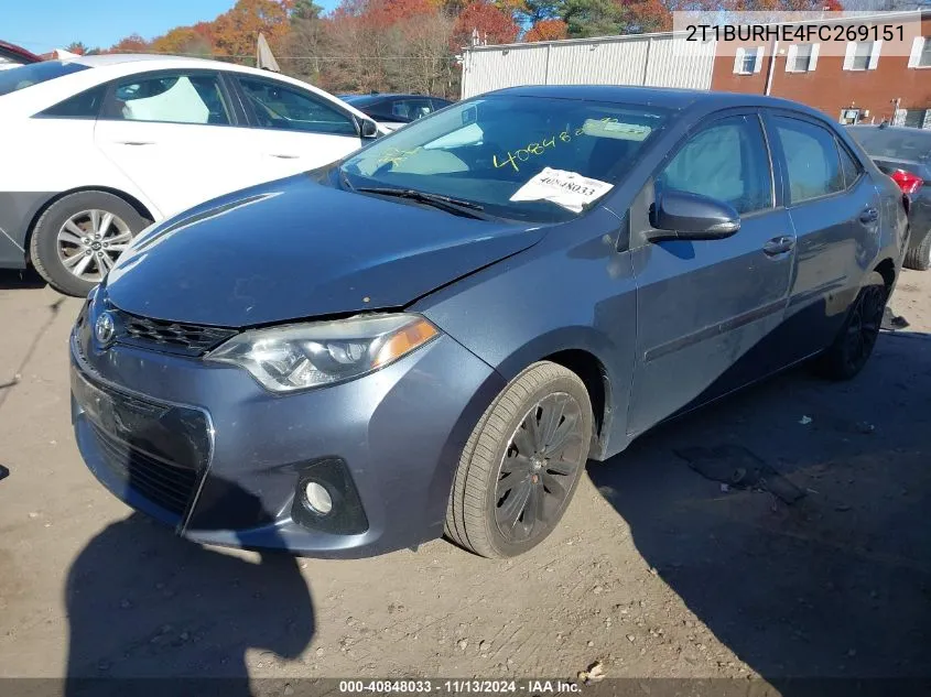 2015 Toyota Corolla S Plus VIN: 2T1BURHE4FC269151 Lot: 40848033