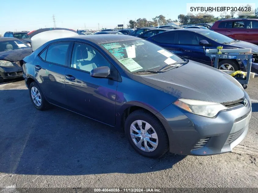 2015 Toyota Corolla L/Le/Le Plus/Le Premium/S/S Plus/S Premium VIN: 5YFBURHE8FP304628 Lot: 40848055