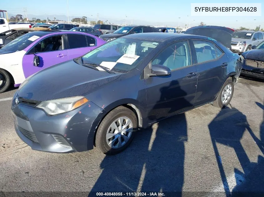 2015 Toyota Corolla L/Le/Le Plus/Le Premium/S/S Plus/S Premium VIN: 5YFBURHE8FP304628 Lot: 40848055