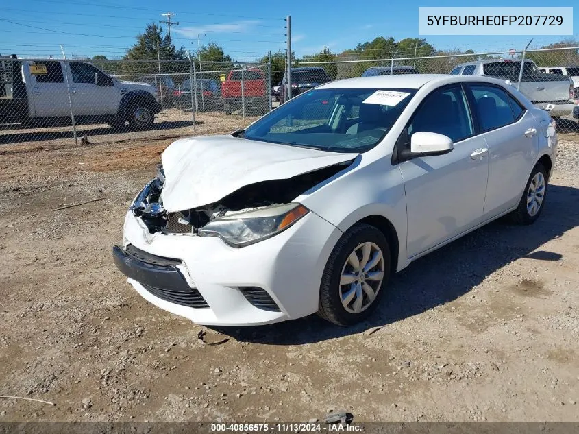 2015 Toyota Corolla Le VIN: 5YFBURHE0FP207729 Lot: 40856575