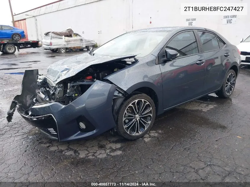 2015 Toyota Corolla S Plus VIN: 2T1BURHE8FC247427 Lot: 40857773