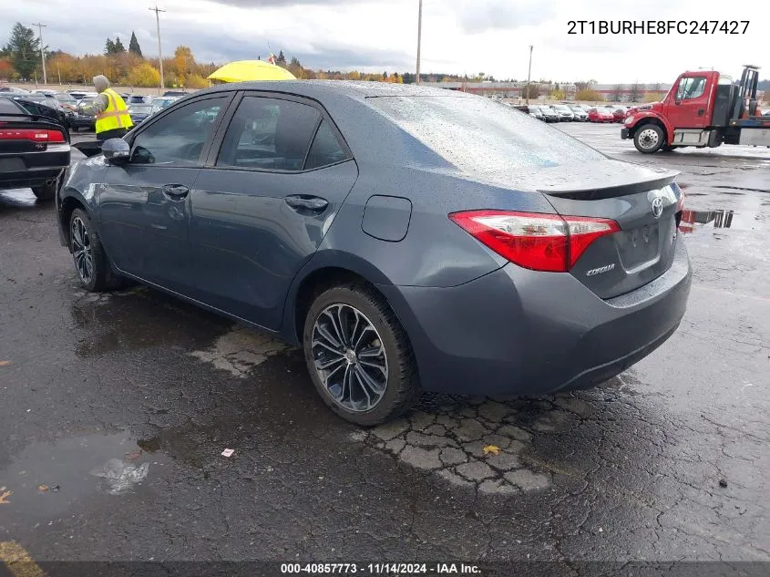 2015 Toyota Corolla S Plus VIN: 2T1BURHE8FC247427 Lot: 40857773