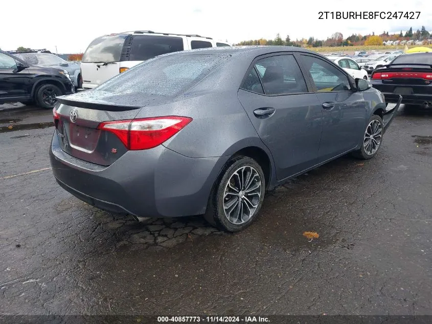 2015 Toyota Corolla S Plus VIN: 2T1BURHE8FC247427 Lot: 40857773