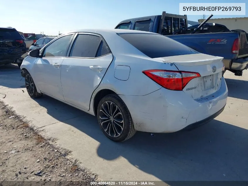 2015 Toyota Corolla S Plus VIN: 5YFBURHE0FP269793 Lot: 40864520