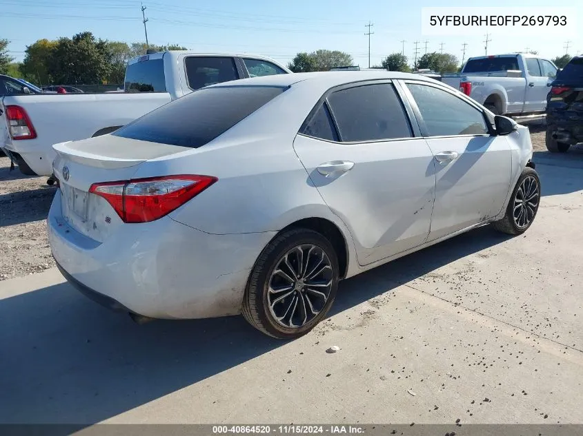 2015 Toyota Corolla S Plus VIN: 5YFBURHE0FP269793 Lot: 40864520