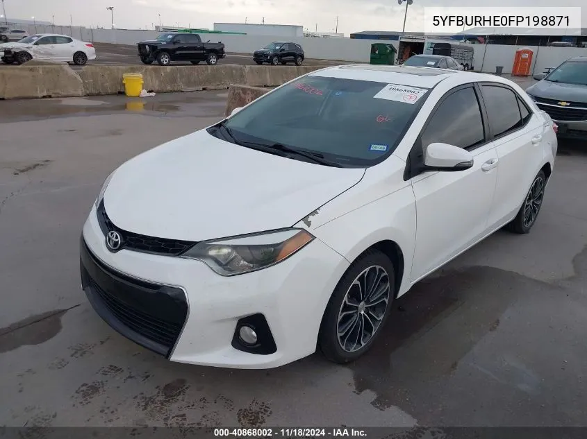 2015 Toyota Corolla L/Le/Le Pls/Prm/S/S Pls VIN: 5YFBURHE0FP198871 Lot: 40868002