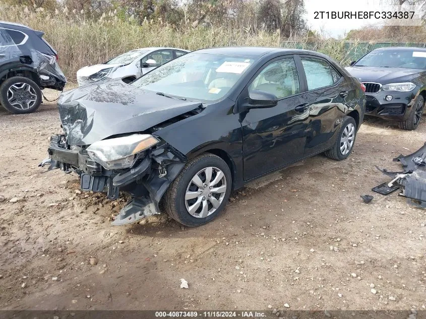 2015 Toyota Corolla Le VIN: 2T1BURHE8FC334387 Lot: 40873489