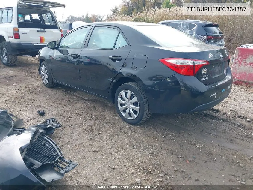 2015 Toyota Corolla Le VIN: 2T1BURHE8FC334387 Lot: 40873489