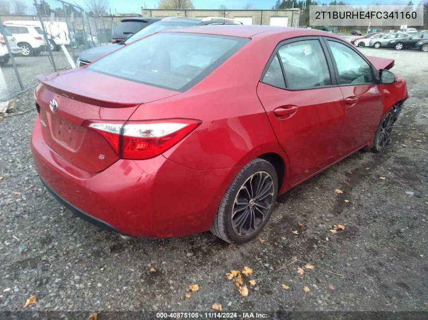 2015 Toyota Corolla S Plus VIN: 2T1BURHE4FC341160 Lot: 40875105